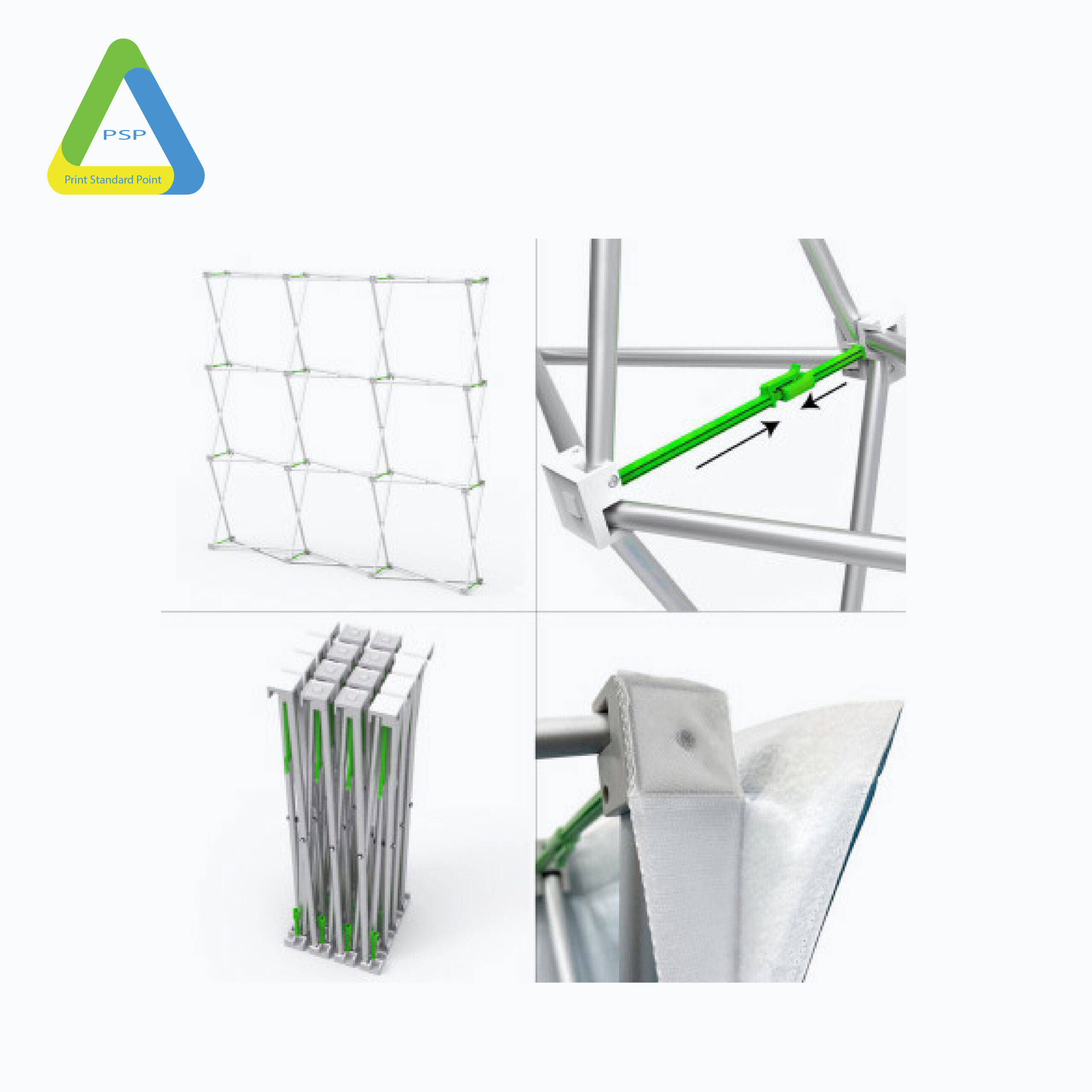 8ft Straight Velcro Fabric Pop Up Display us