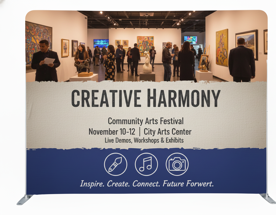 Straight Tension Fabric Displays