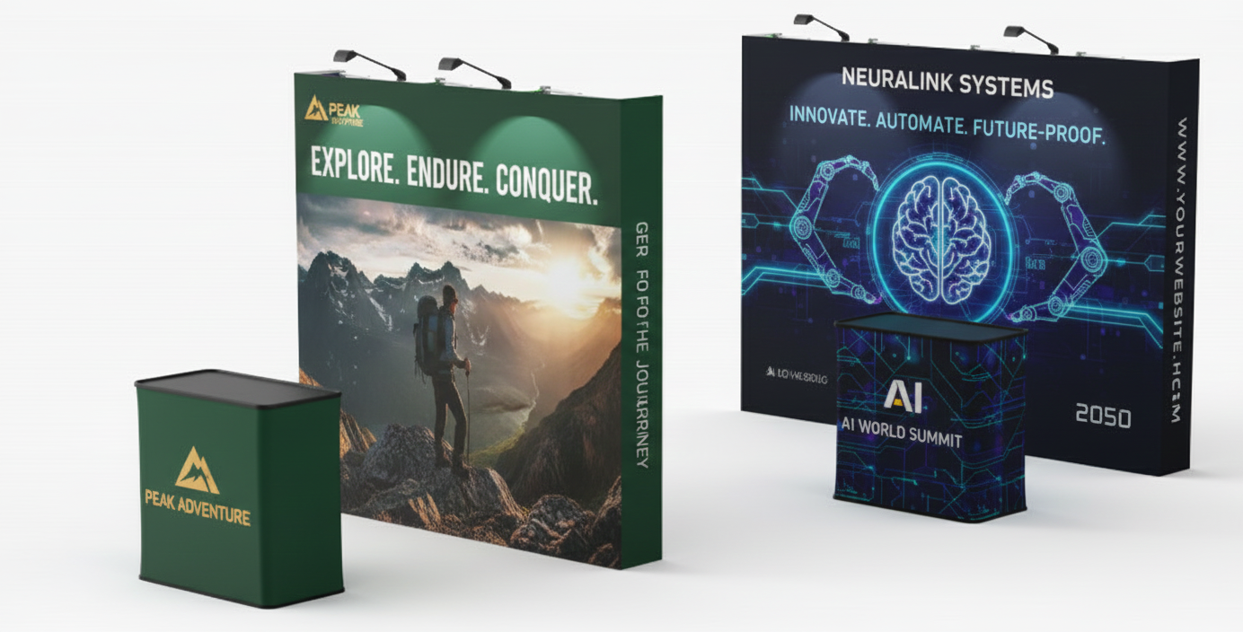 Velcro Fabric Pop Up Display - Straight