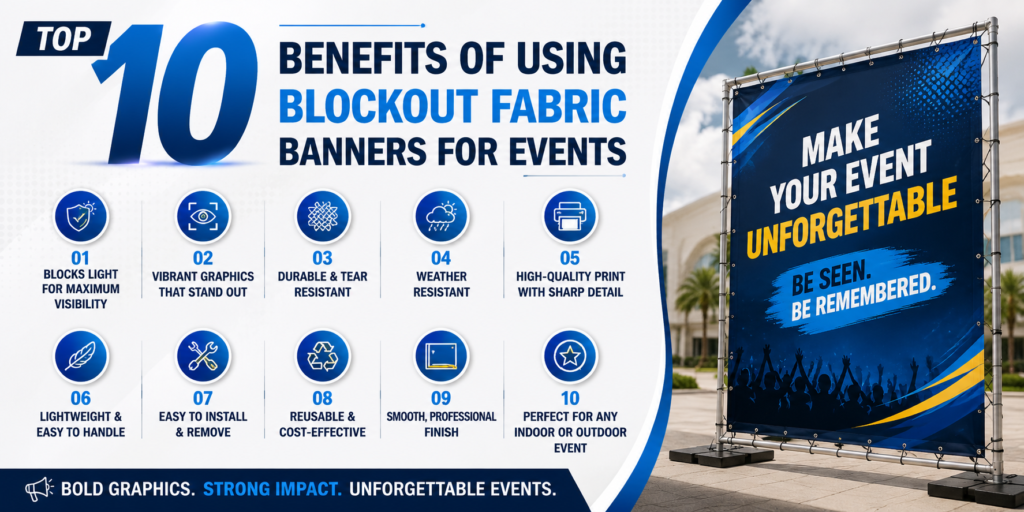 Top 10 Benefits of Using Blockout Fabric Banners for Events